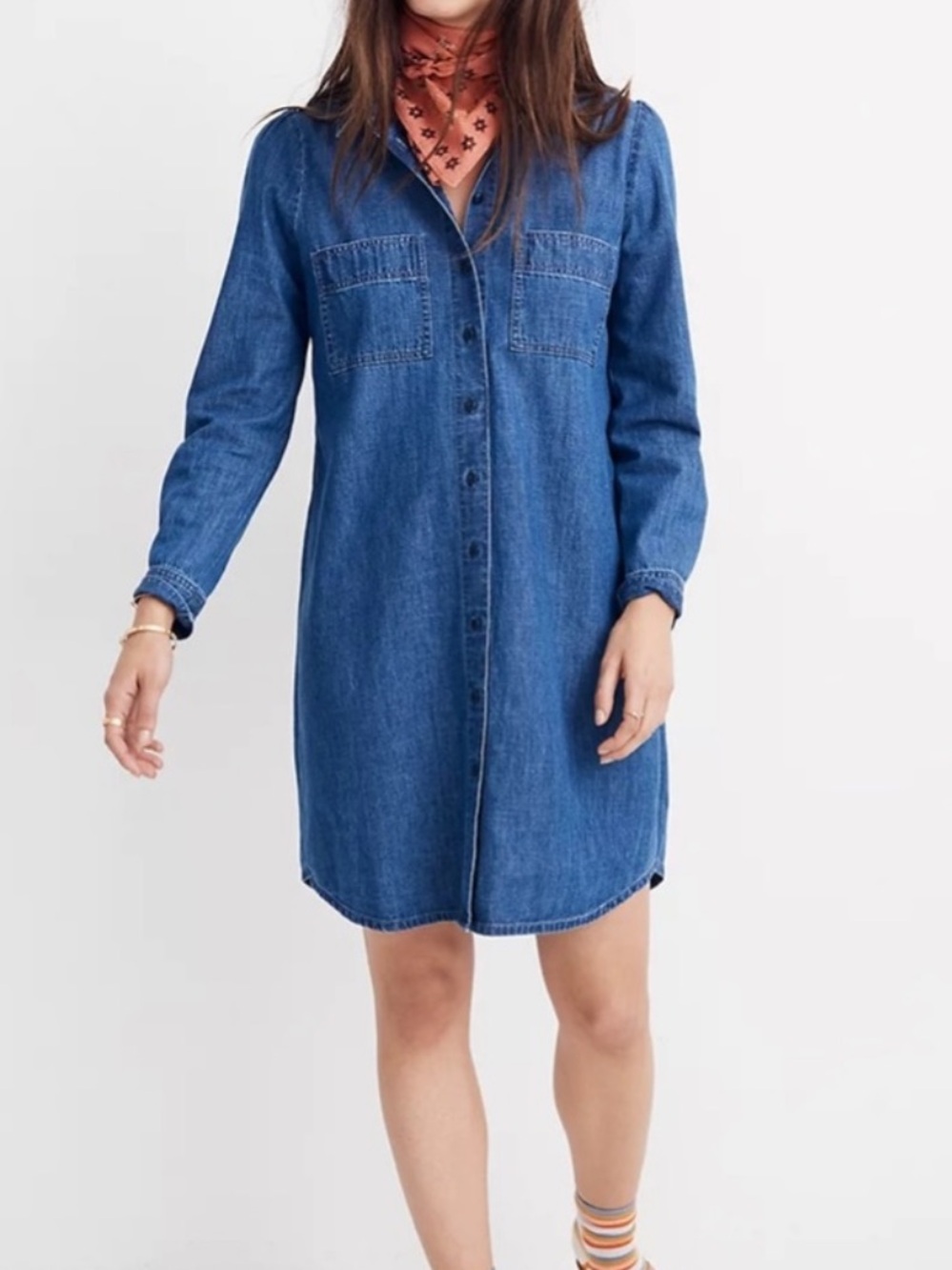 Madewell denim shirt dress S